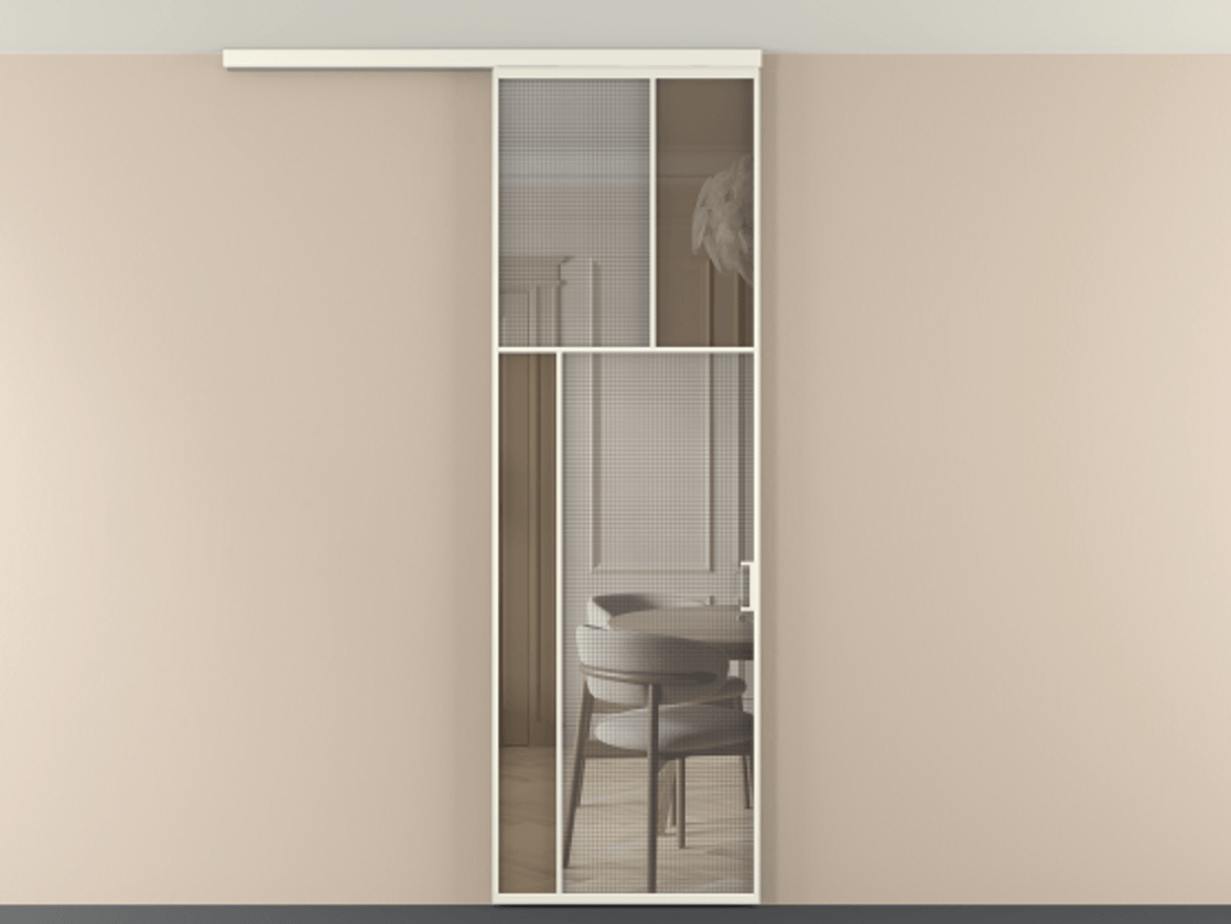 Перегородка Mosaic вдоль стены на потолок одностворчатая #VENDORCODE# #FURNISH# #GLASS# Цена #PRICE# #CURRENCY# | Volhovec